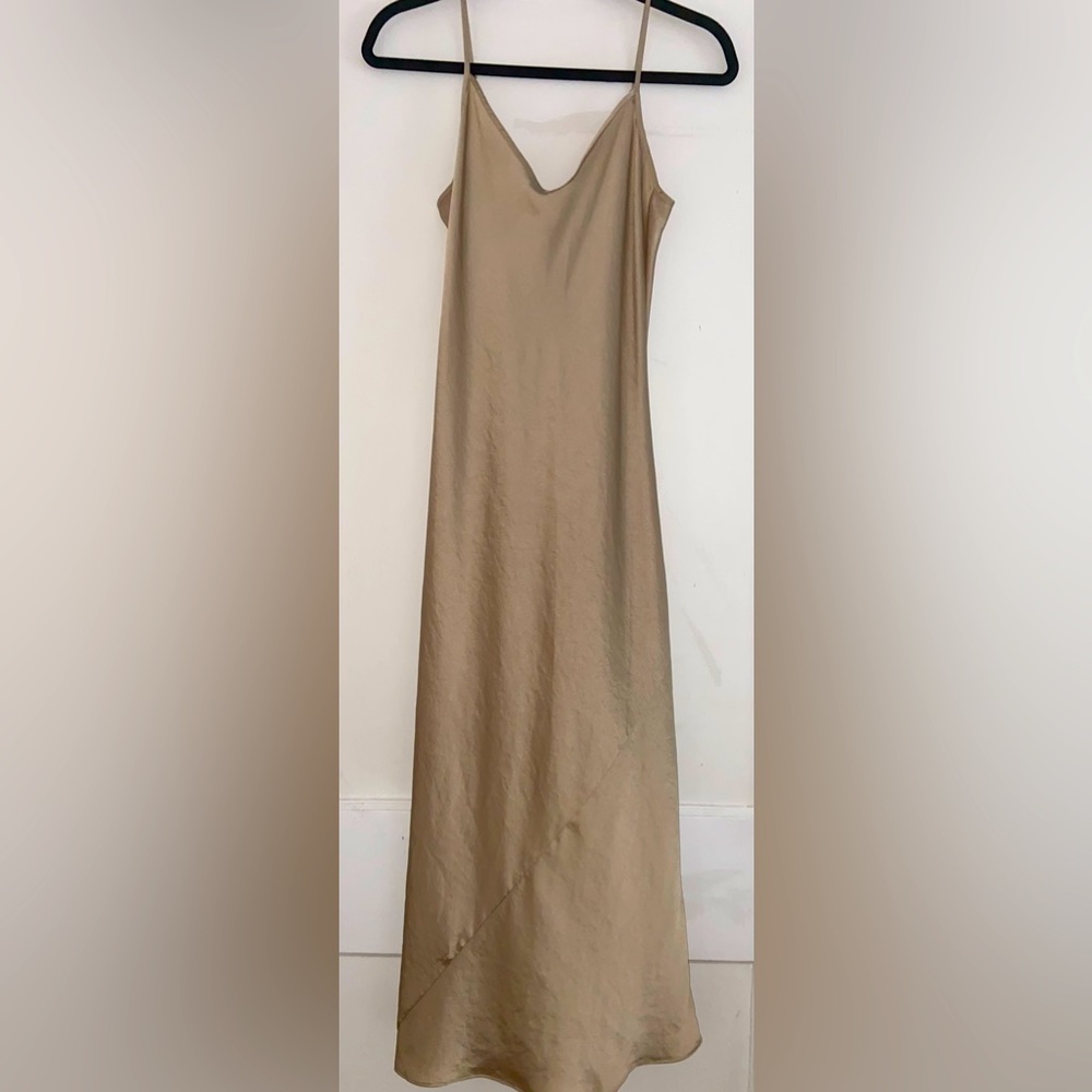 Champagne Aritzia Slip Dress